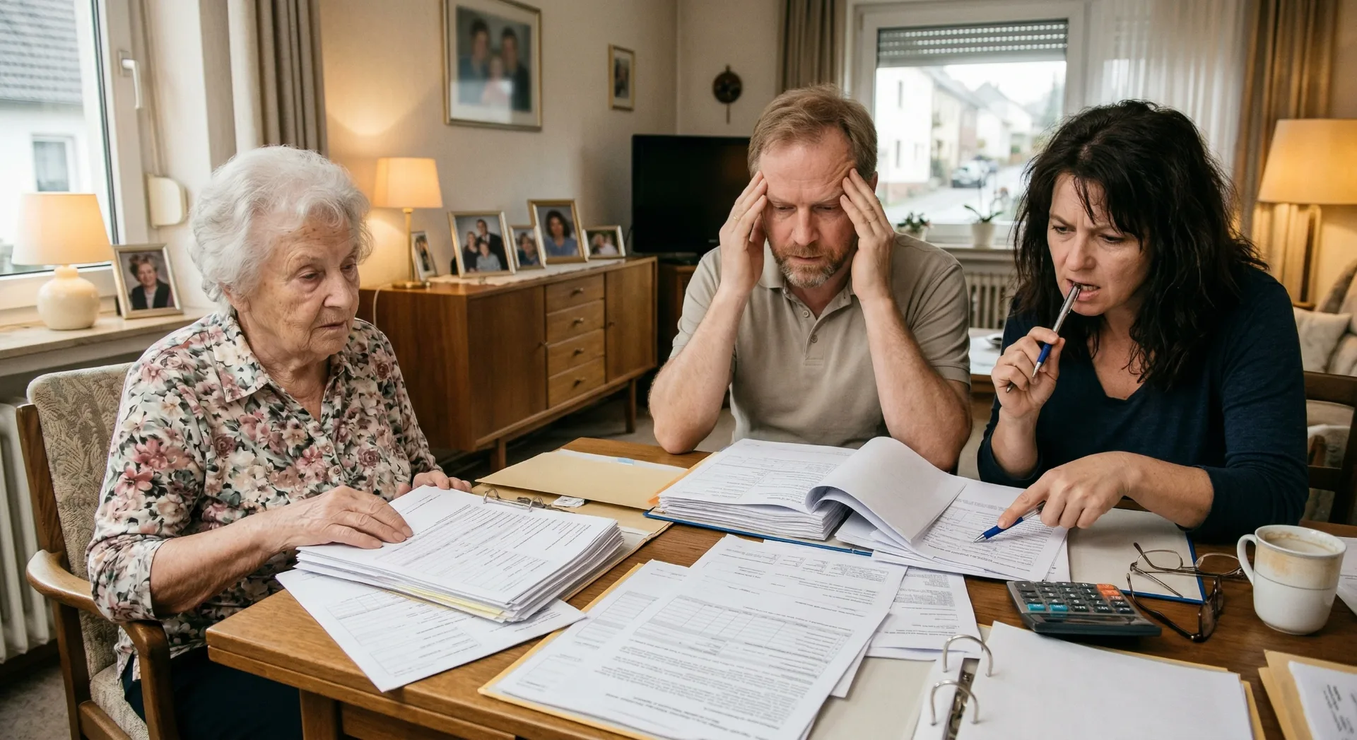 Angehörige versuchen selbstständig die Pflegeanträge auszufühlen